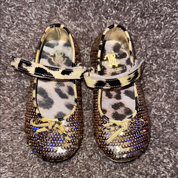 Sequin Roberto cavalli Mary Jane toddler ballet flats - Picture 1 of 4